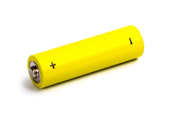 Bateria alcalina amarela — Fotografia de Stock