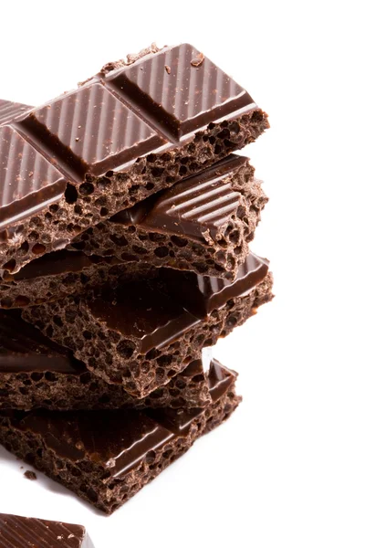 Siyah çikolata blokları — Stok fotoğraf