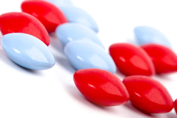 Pillole rosse e blu — Foto Stock