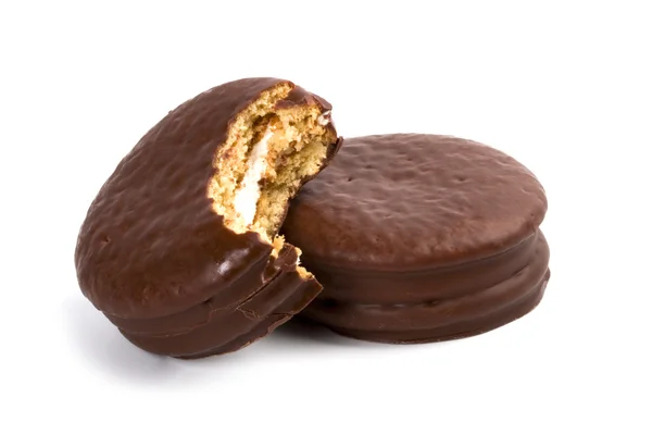 两个巧克力饼干 — 图库照片