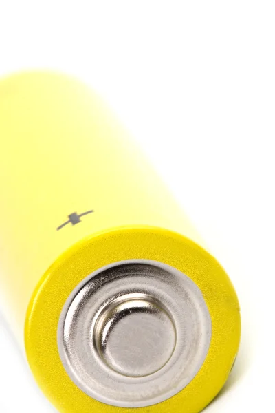 Yellow alkaline battery — Stock Photo, Image