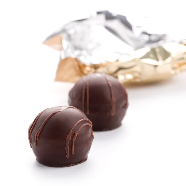 Two foil opened sweets — Stock Photo, Image