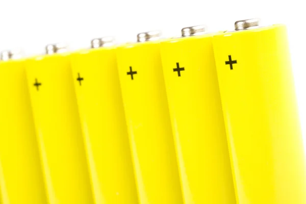 Κίτρινο αλκαλικές μπαταρίες — Φωτογραφία Αρχείου