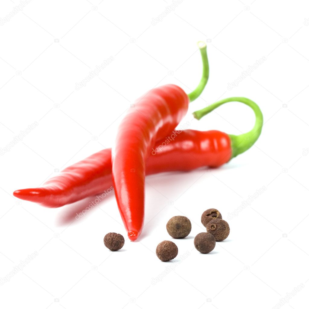 Two red cayenne and black pepper