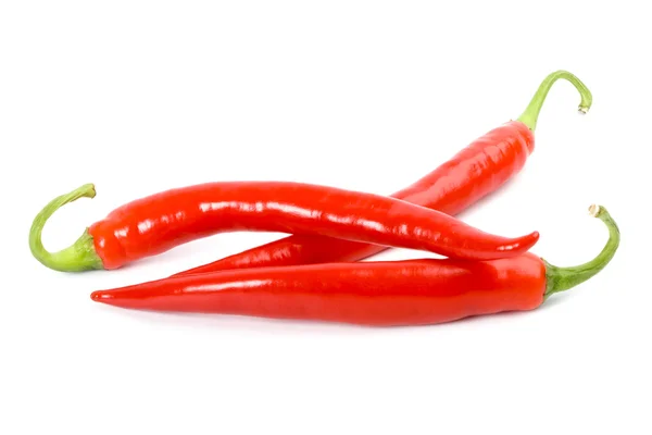 Τρεις κόκκινες πιπεριές ψυχρός — Φωτογραφία Αρχείου
