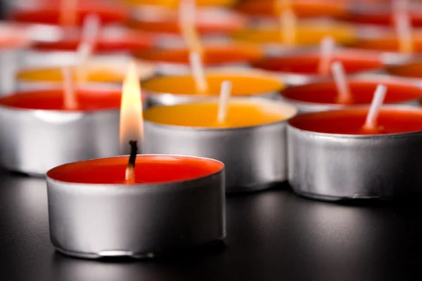 燃烧着的蜡烛 — 图库照片