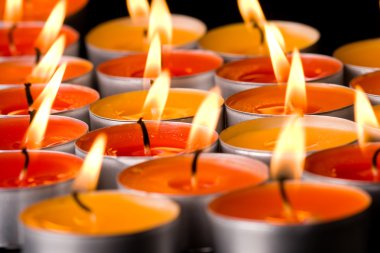 Flaming candles clipart