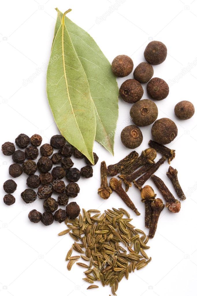 Bay leaves, cloves, caraway