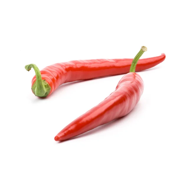 Two red chilly peppers — Stock Photo, Image