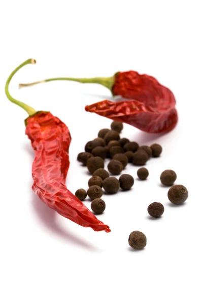 Aromatische peper en Spaanse peper — Stockfoto