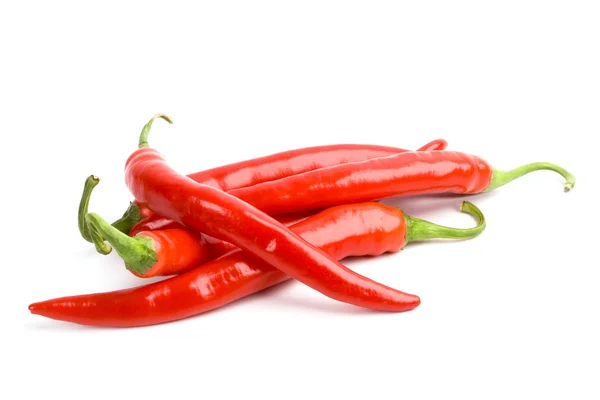 Quatro pimentas vermelhas — Fotografia de Stock