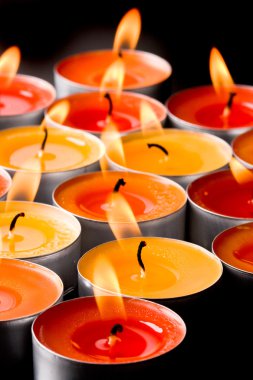 Flaming candles clipart