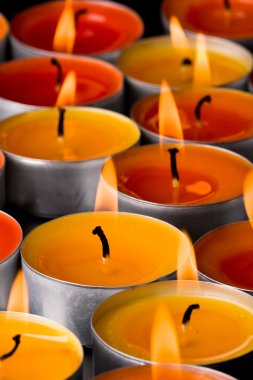 Flaming candles clipart