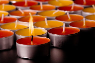 Flaming candle clipart