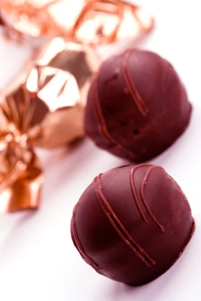 Дві шоколадні солодощі — стокове фото