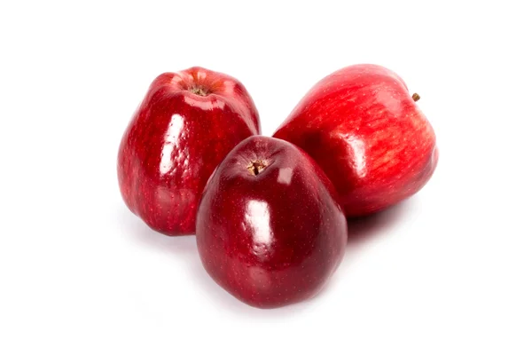 Drei rote Äpfel — Stockfoto