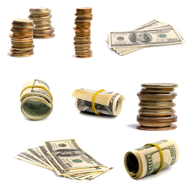 Bills and coins — Stock Photo, Image