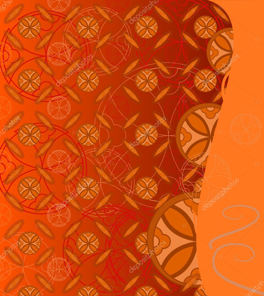 Orange Wallpaper Vector Image By C Oksana Vector Stock