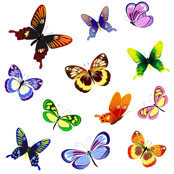 Set of butterfly — Stock Vector © Onzadoor #2820819