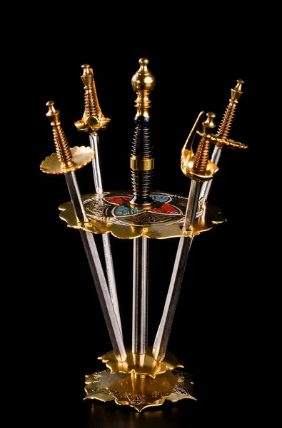 Set from four swords — Stock Photo, Image