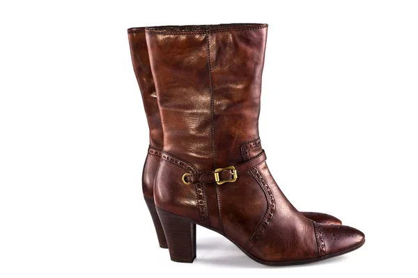 Brown female boots — Stock Photo, Image