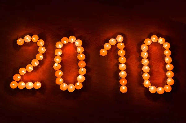 Small candles, number of year — Stock Photo, Image