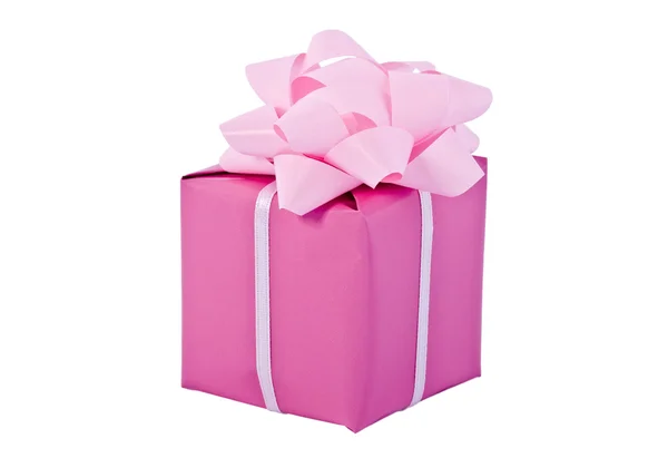 Embalaje de regalo, caja rosa — Foto de Stock