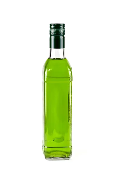 Зелена пляшка, ізольовані — стокове фото