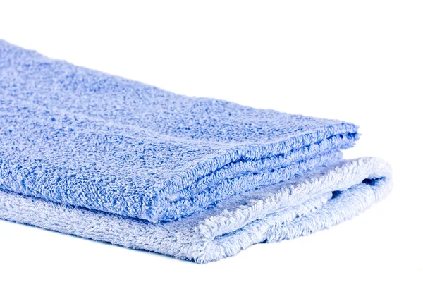 Blue soft fluffy towels — Stock Photo, Image