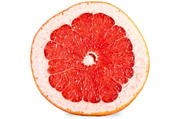 Sappige rode grapefruit geïsoleerd — Stockfoto