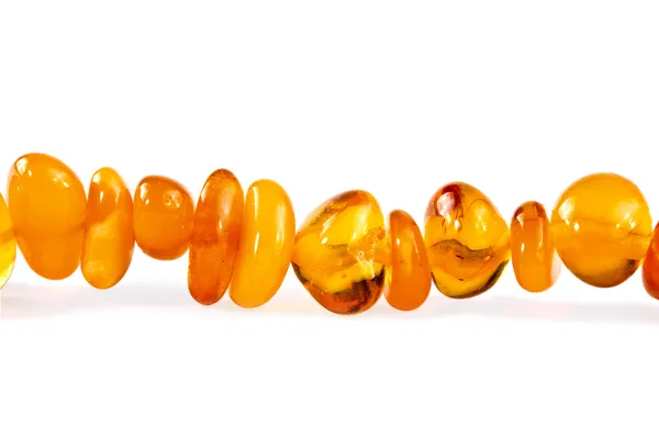 Halsband amber isolerade — Stockfoto