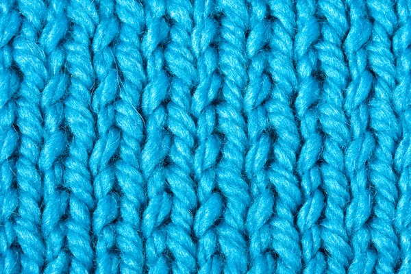 Turquoise knitting on spokes large — Stock Photo, Image