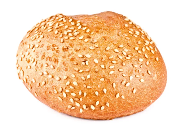 Pão, rolo espalhado por um sésamo — Fotografia de Stock