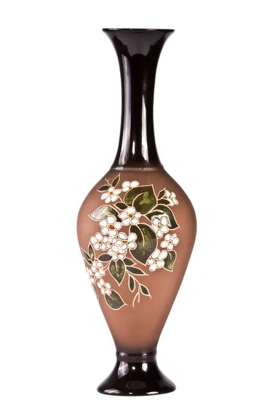 Stock image Brown graceful vase isolated