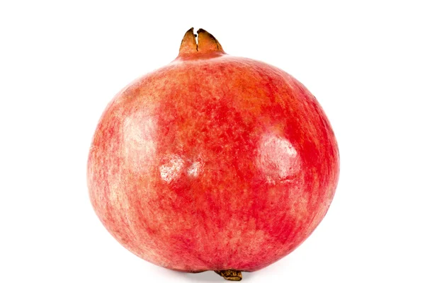 Šťavnaté červené celé granátové jablko, samostatný — Stock fotografie