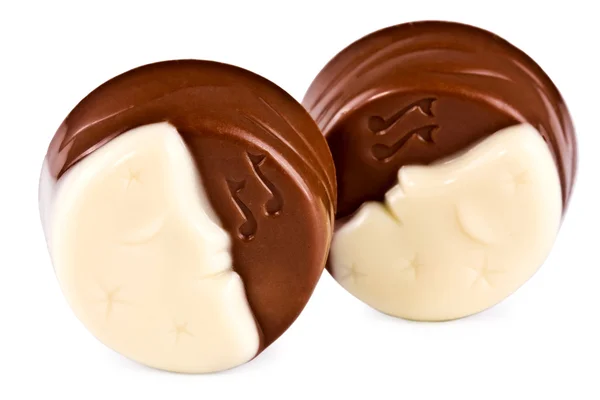 Paar Schokoladenmonde — Stockfoto