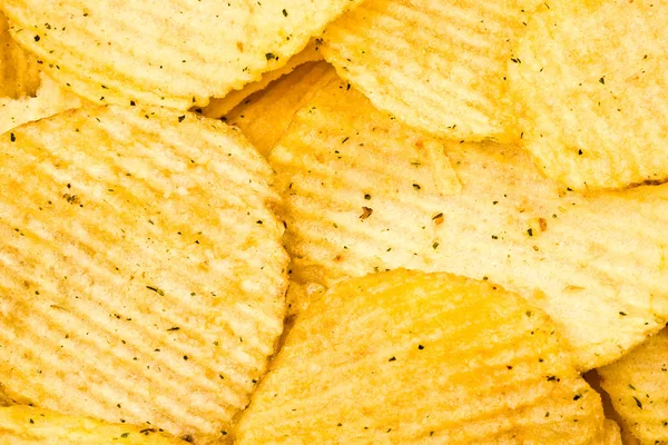 De potato chips gegolfd — Stockfoto