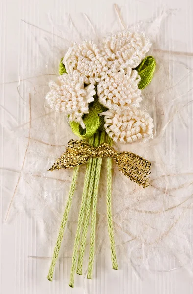 Cartão com as flores brancas — Fotografia de Stock