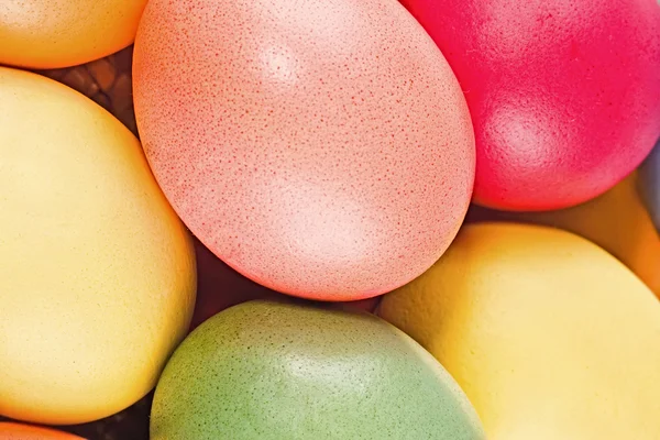 Structure from multi coloured eggs — Stock Photo, Image