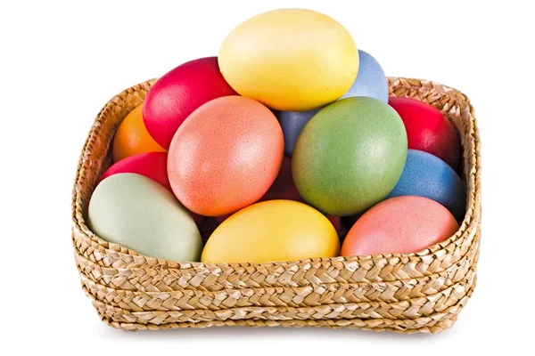 Basket with eggs — Stock Photo, Image