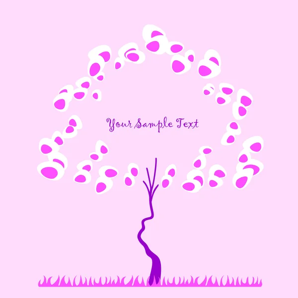 Bakgrund med ett träd — Stock vektor