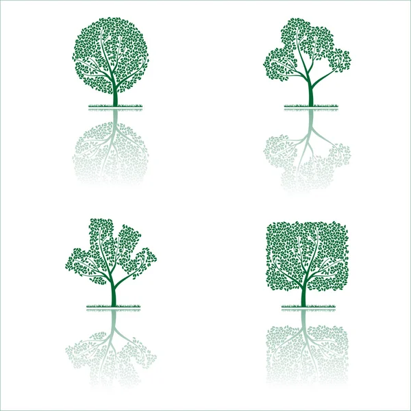 Tree Icons — Stock Vector