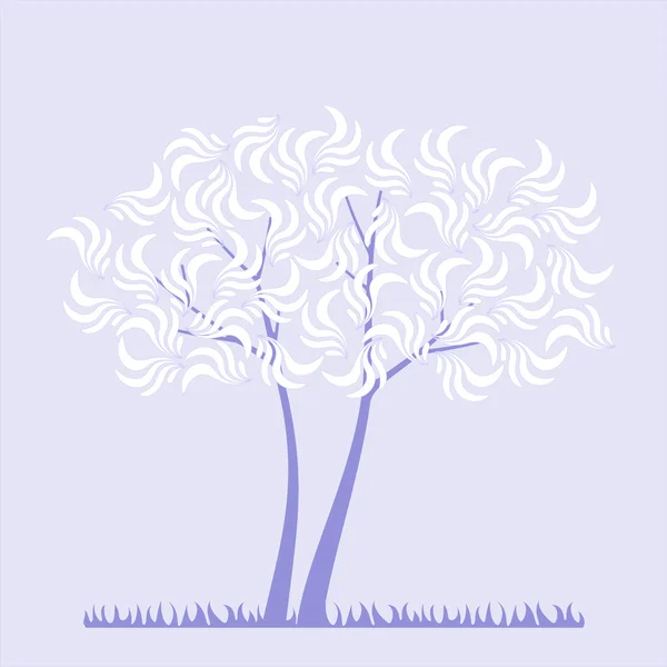 Background with a tree — Stock Vector