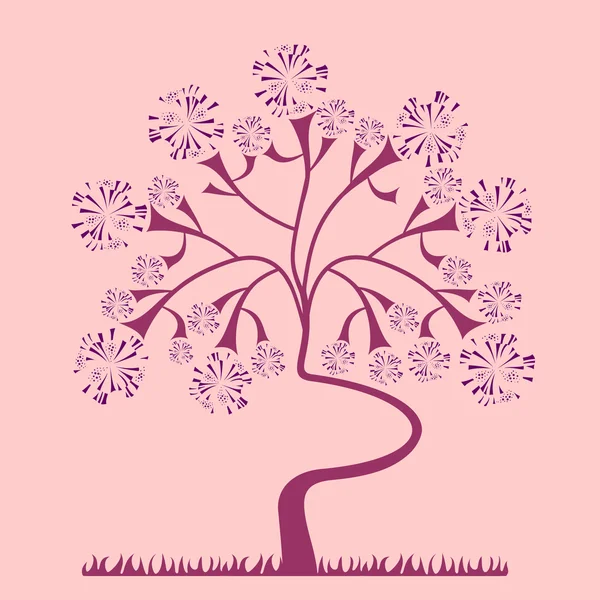 Φόντο με δέντρο — Διανυσματικό Αρχείο