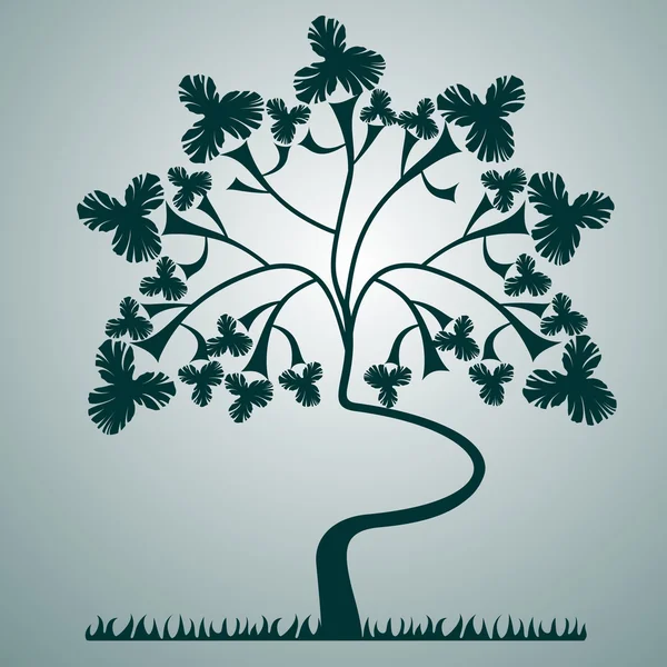 Hintergrund mit einem Baum — Stockvektor
