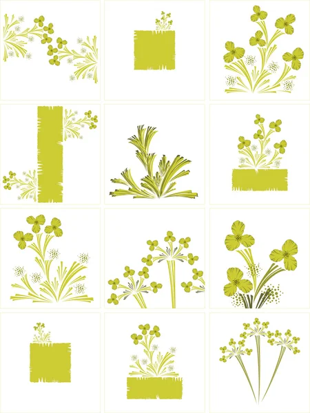 Floral background collection — Stock Vector