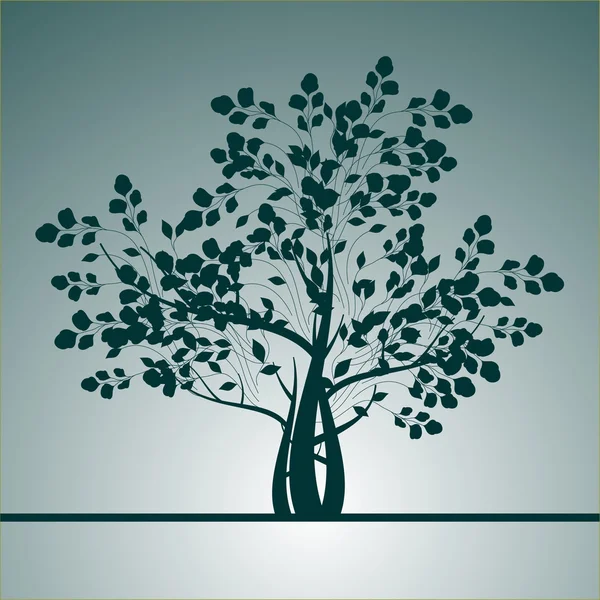 Fondo con un árbol — Vector de stock
