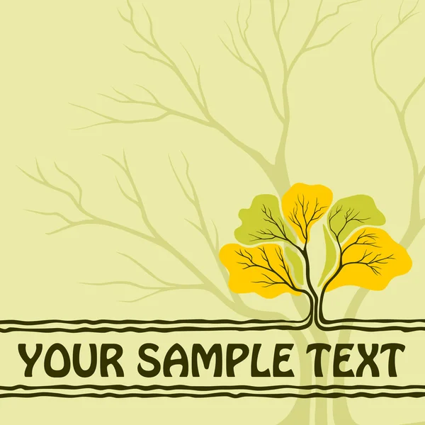 Arrière-plan avec un arbre — Image vectorielle