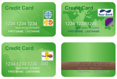 Design of a credit card. clipart
