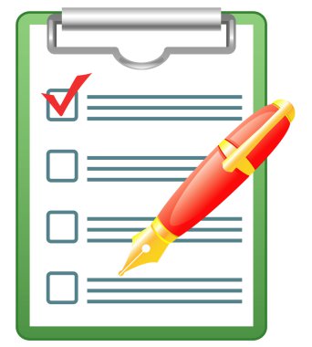 Pen and blank. clipart